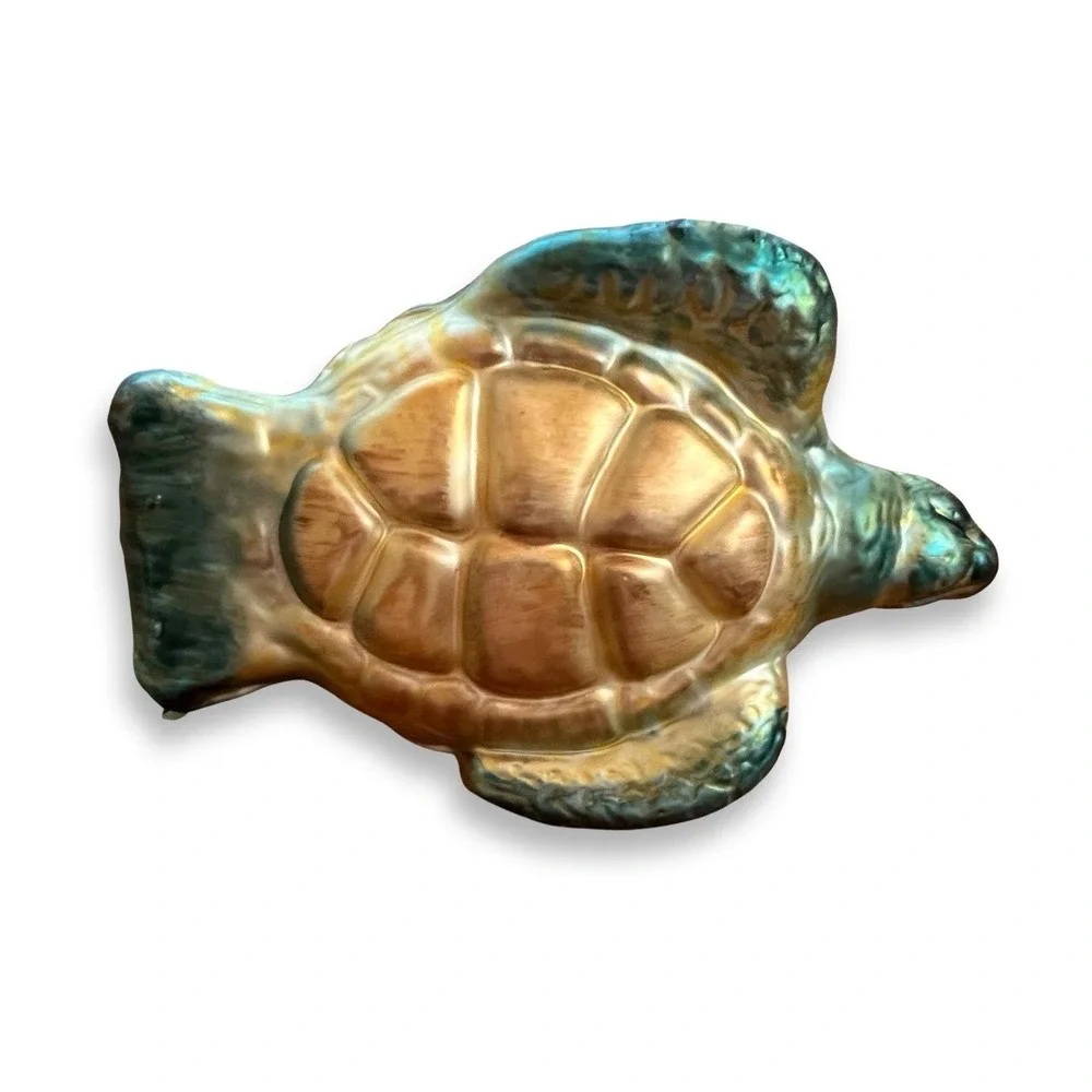 NIB Sea Turtle Ornament Glass Christmas Home Decor Ocean Marine Coastal Nautical